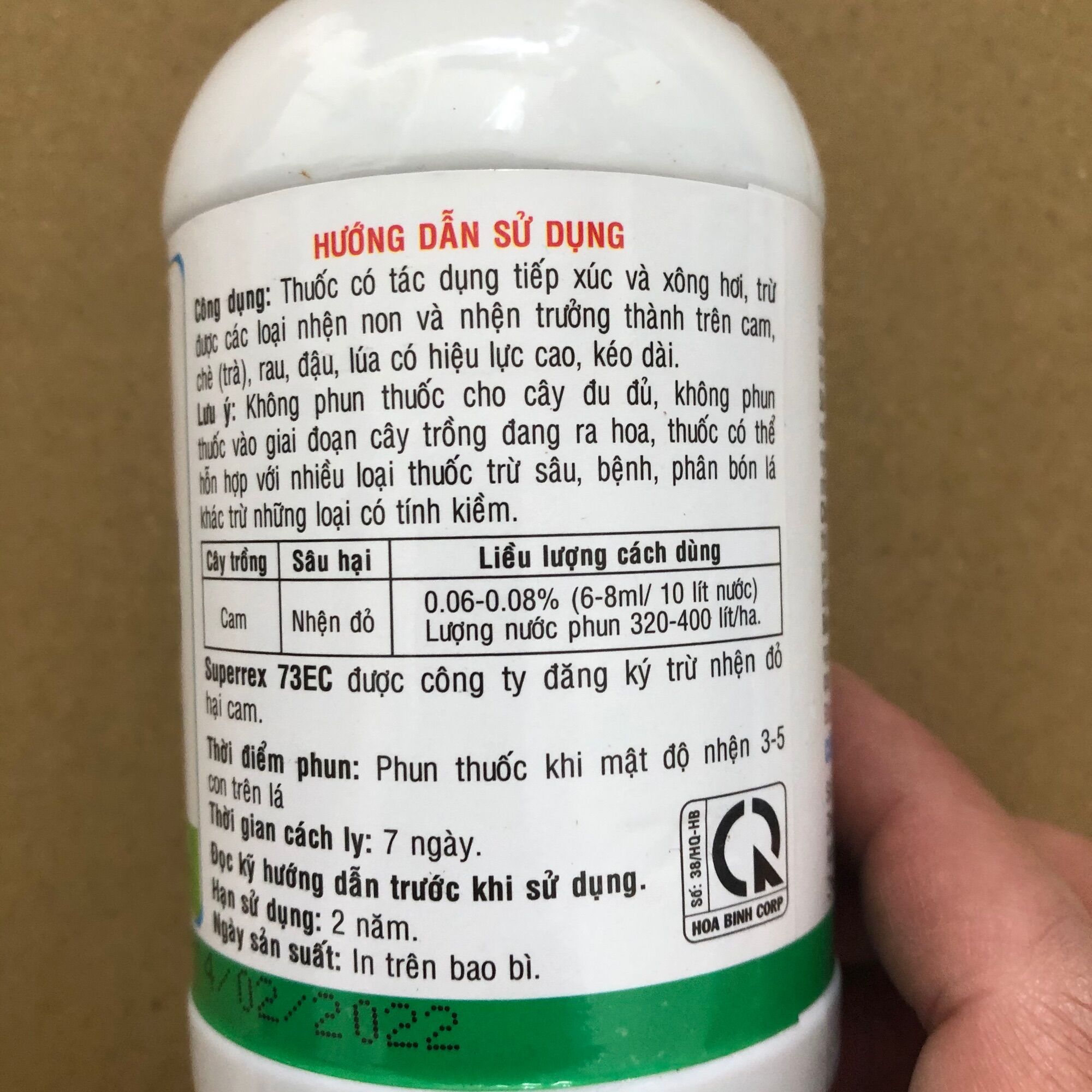 THUỐC TRỪ NHỆN ĐỎ SUPERREX chai 200ml