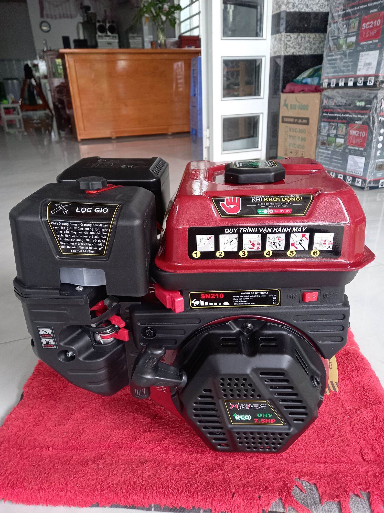 Máy shineray 7.5 hp cốt xéo loại tốt.