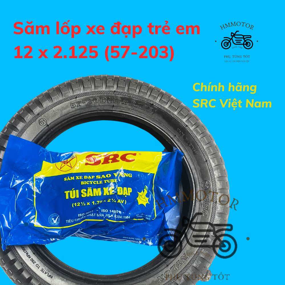 Combo săm lốp xe đạp trẻ em cỡ 12x2.125