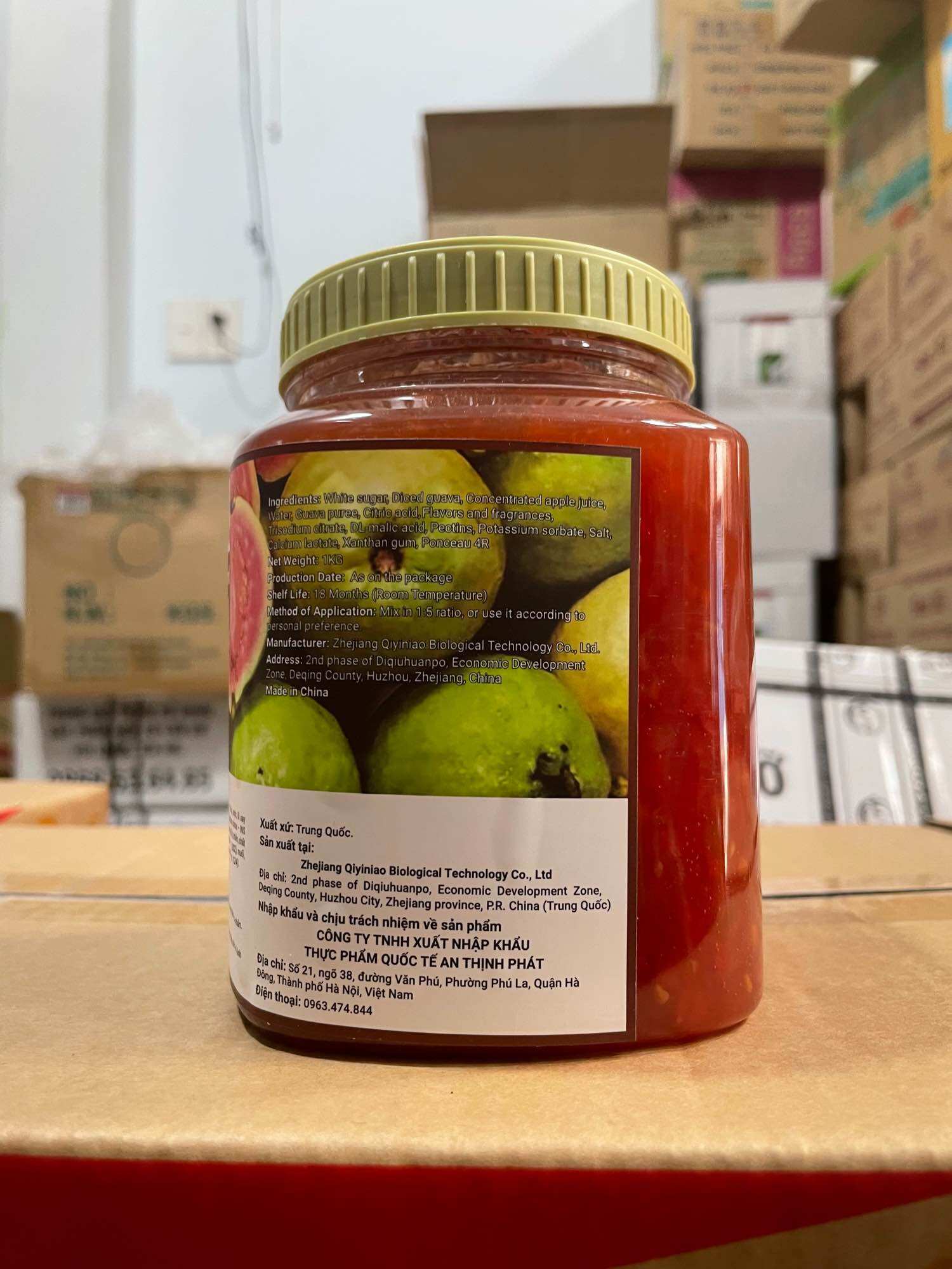 Mứt ổi hồng Boduo hộp 1kg