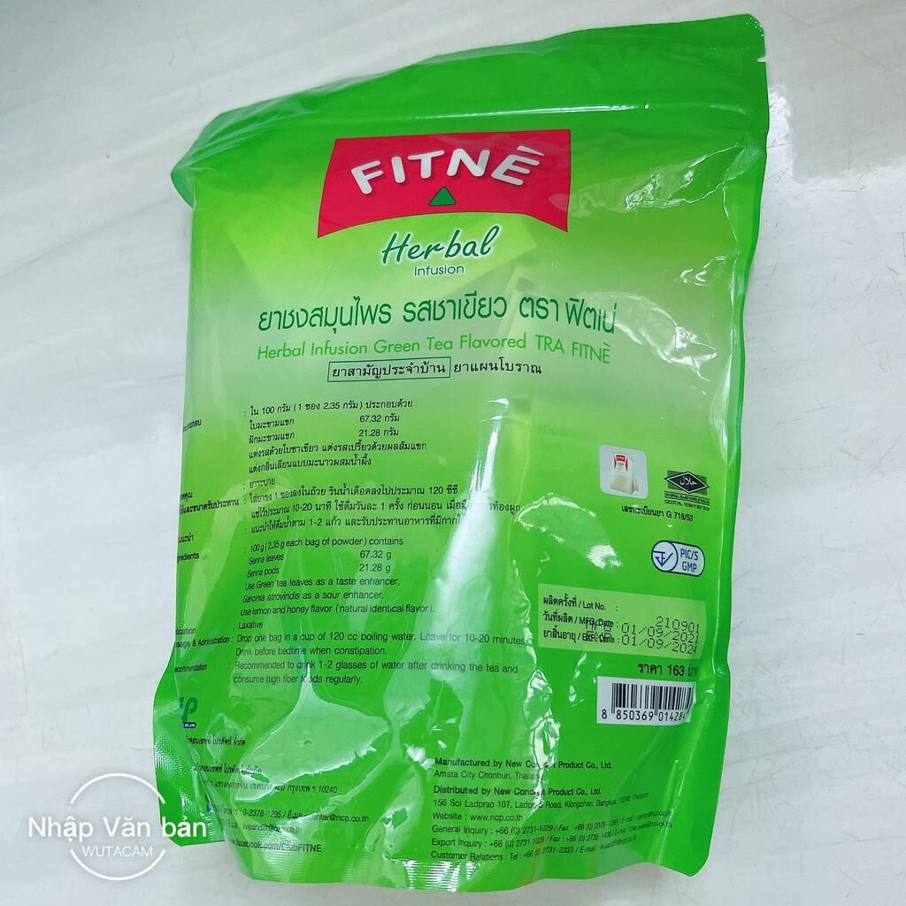 Trà Fitne Thải Mỡ Thái Lan (30 gói)
