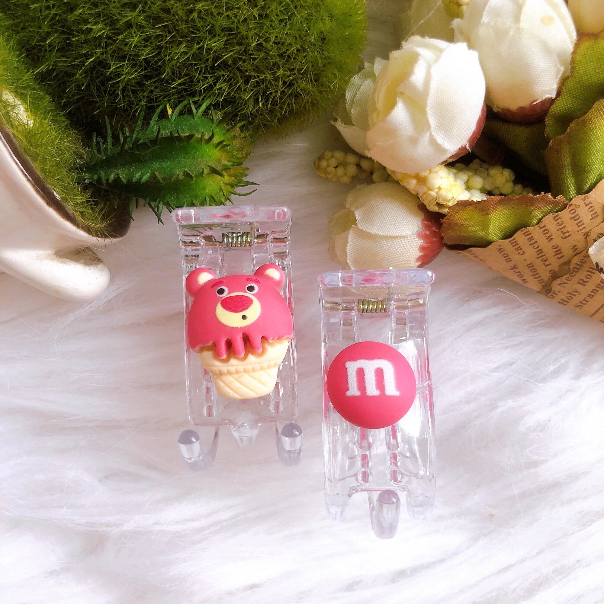 Kẹp tóc càng cua 3 răng gấu dâu Lotso