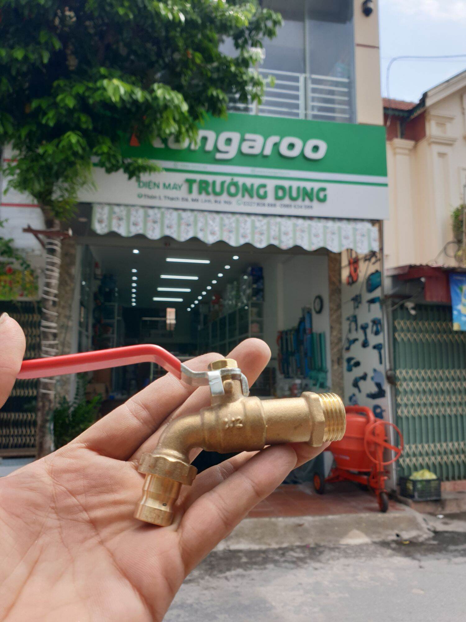 VÒI GẠT FERROLI 1/2 ĐỒNG ( khóa gạt nước đồng 21)