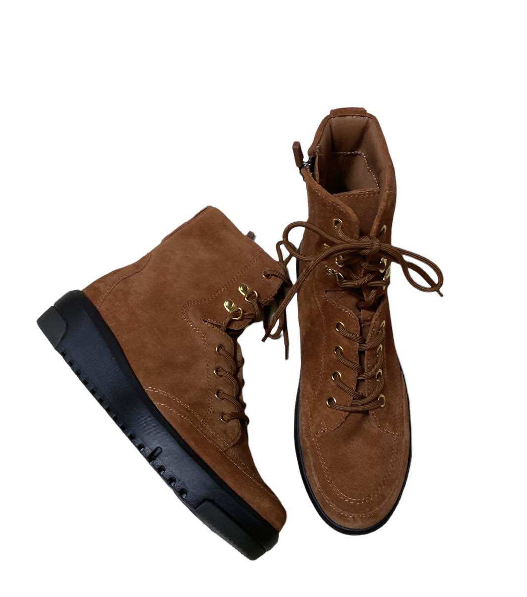 Boots cột dây hiệu Fitfit chuẩn xuất, da lộn