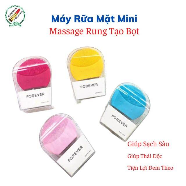 Máy rữa mặt mini lina massage rung tạo bọt tiện lợi đem theo