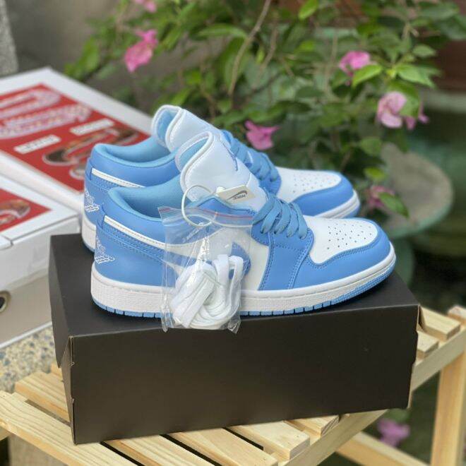 Giày Jd1 cổ thấp xanh blue unisex