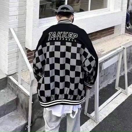 Áo khoác bomber varsity jacket chất dạ 2 lớp dày dặn form rộng unisex