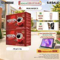 [ƯU ĐÃI THÁNG 8] Combo 2 hộp Cà phê hòa tan kết hợp cà phê rang xay NESCAFÉ RED CUP Tinh chất từ cà phê nguyên chất Hộp 48 gói