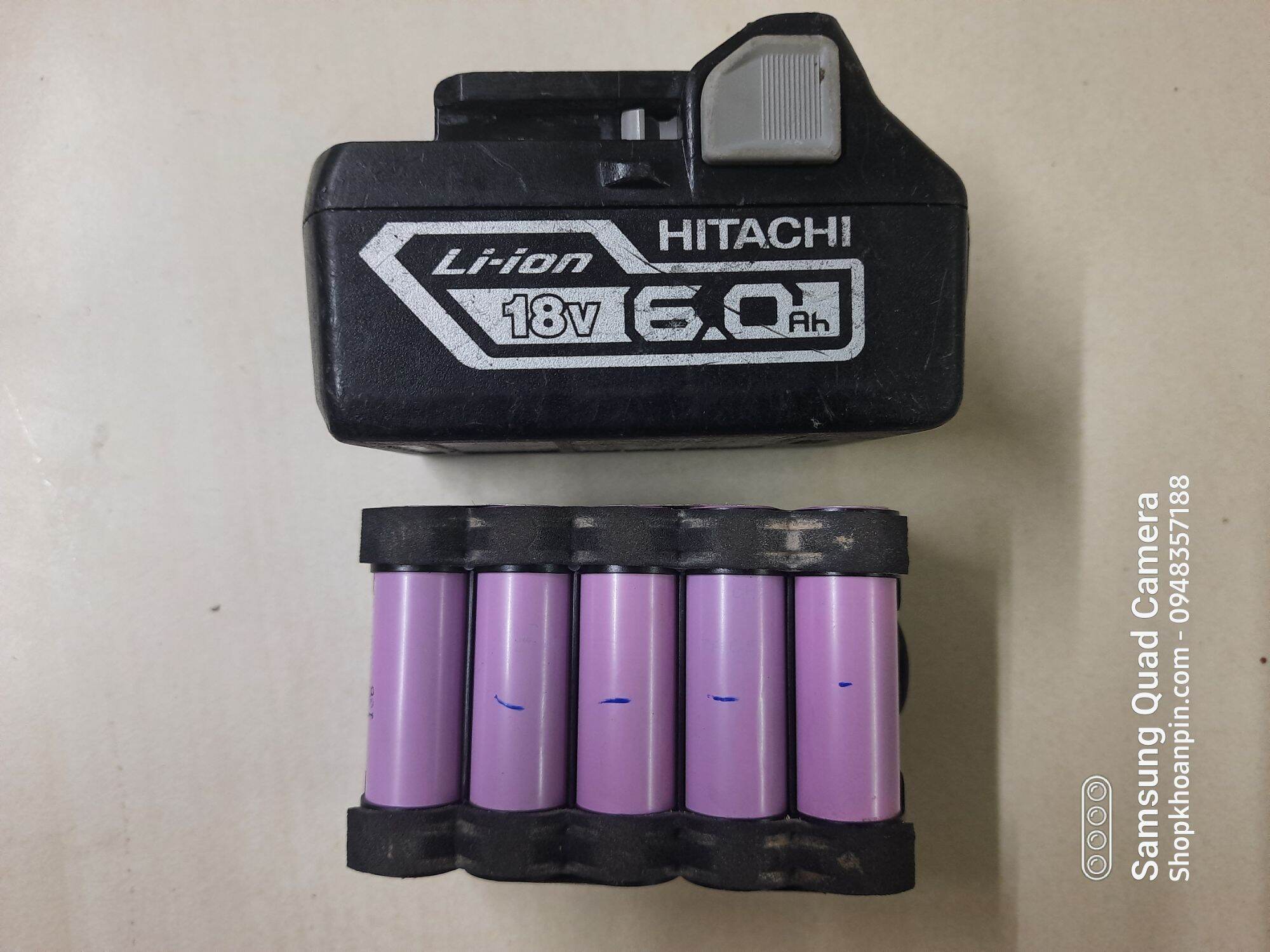 Pin hitachi 18v6ah - hàng zin nhật bãi
