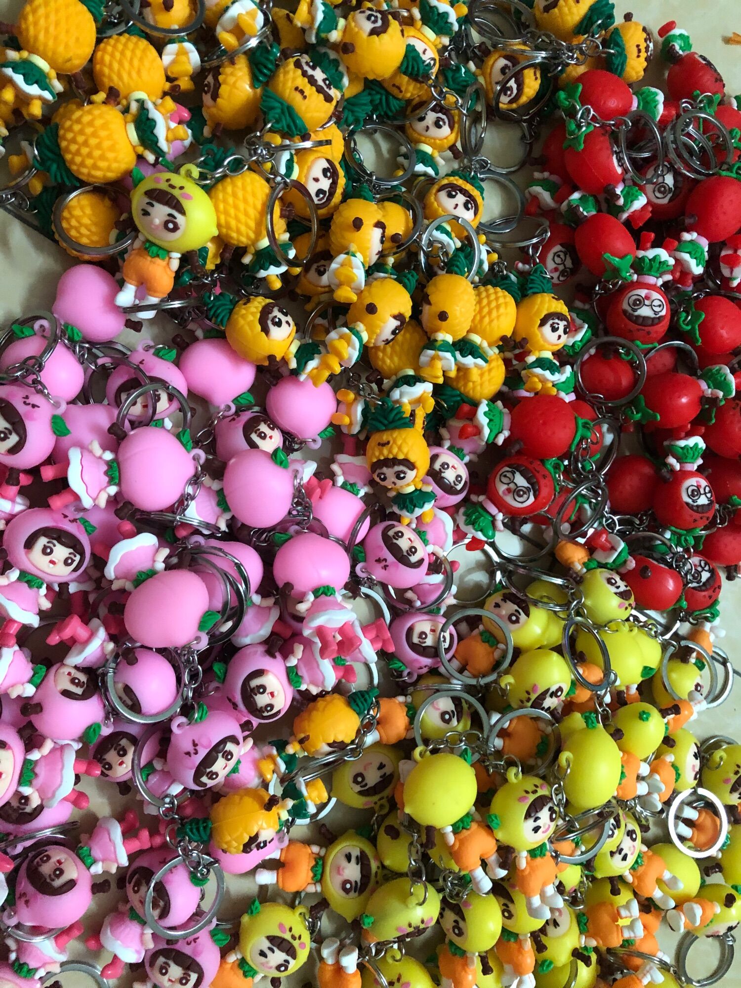 Sỉ 10 chiếc móc khoá cô gái hình hoa quả