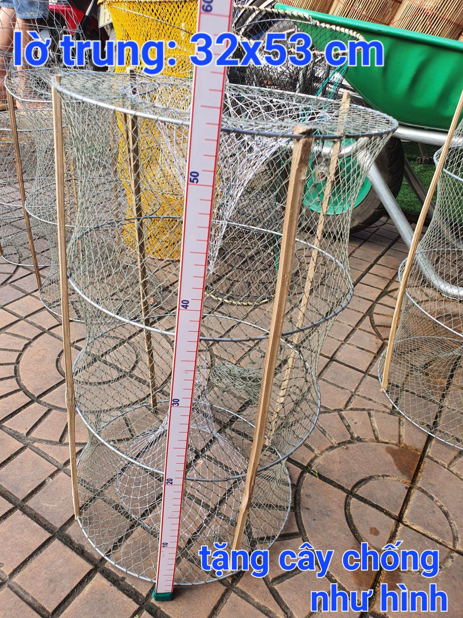 Lờ bắt cá size trung, lồng bẩy cua, vành lưới - dụng cụ bắt cá dễ tháo lắp
