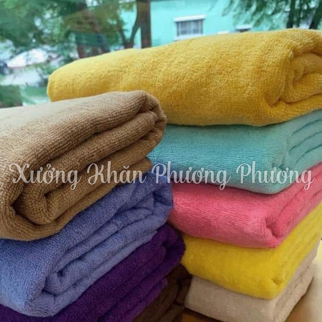 Khăn tắm gia đình 35x75, 40x80, 60x120 , Khăn 100% cotton sợi OE mềm mại, thấm hút tốt