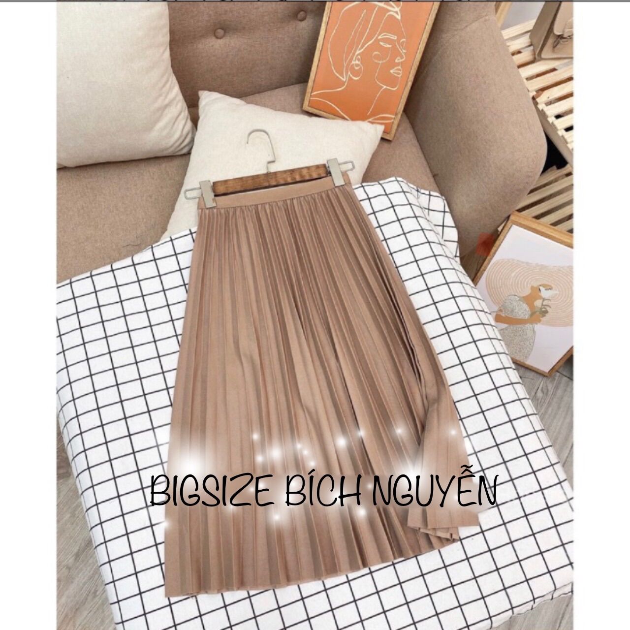 [Bigsize 60-95kg] Chân váy xếp ly dài