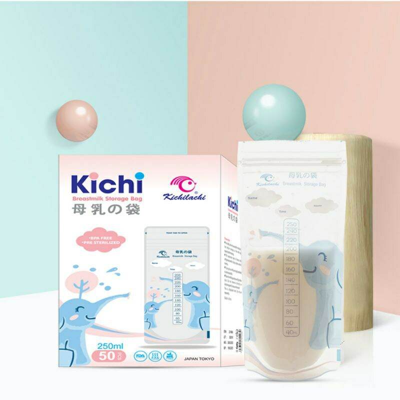 Túi trữ sữa Kichilachi 250ml loại có vòi và loại con voi không vòi