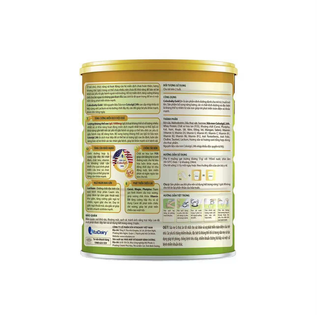 Sữa bột Colosbaby gold 1+ 800g