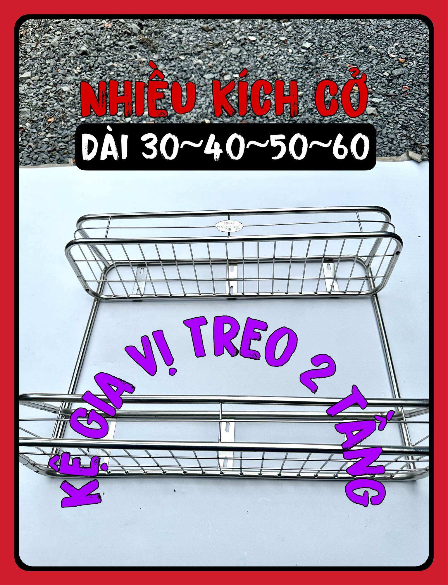 Kệ treo gia vị inox 201 có thể dùng cho phòng tắm hàng tại xưởng