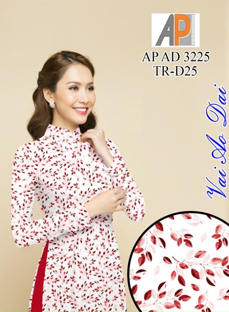 Set vải may áo dài hoa đều