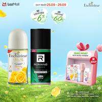 Combo lăn khử mùi Romano Classic và Enchanteur Charming 50ml
