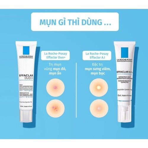 Kem giảm mụn chuyên biệt La Roche-Posay Effaclar AI