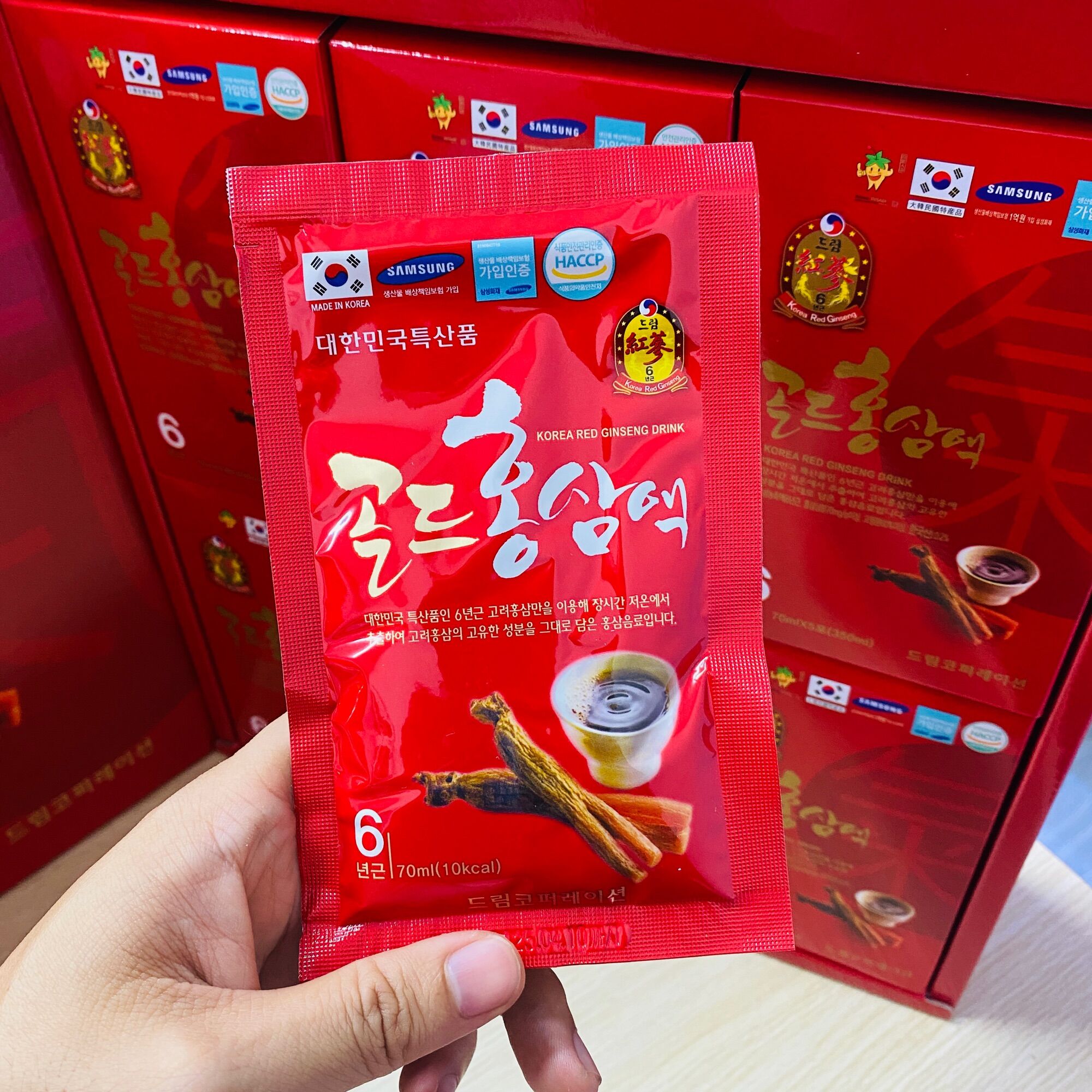 Nước Hồng Sâm Chén DREAM 6 Năm Tuổi Hàn Quốc (Hộp 30 gói)