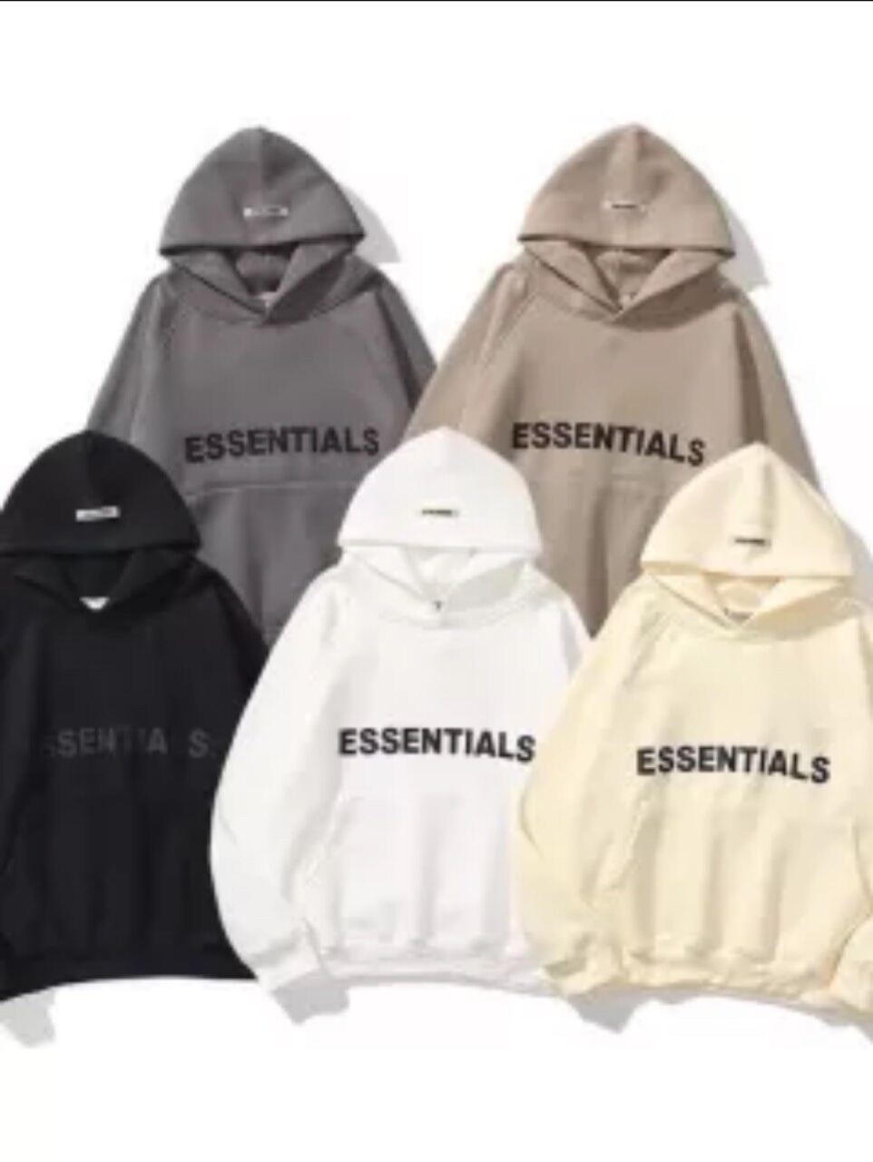 Áo Khoác Hoodie Nỉ Có Mũ Form Rộng ESSENTIALS Nhiều Màu Unisex Nam Nữ Ulzzang
