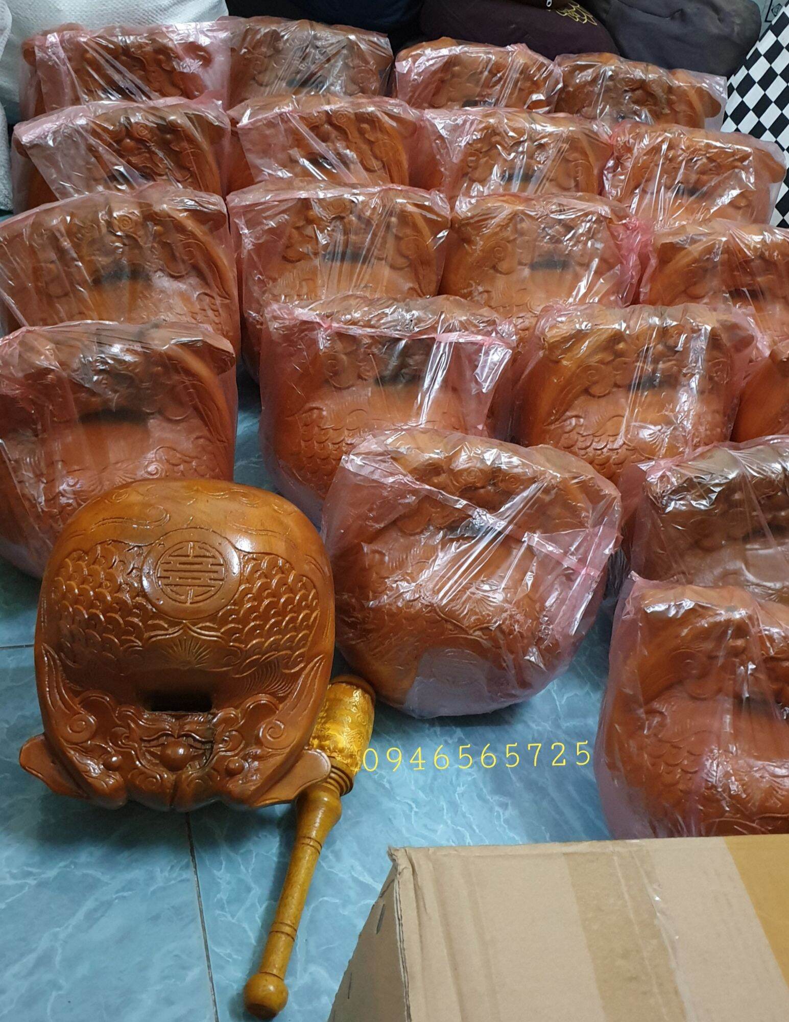 Mõ gỗ mít lõi hàng đặc biệt ( 3 tay, Đk = 18cm )