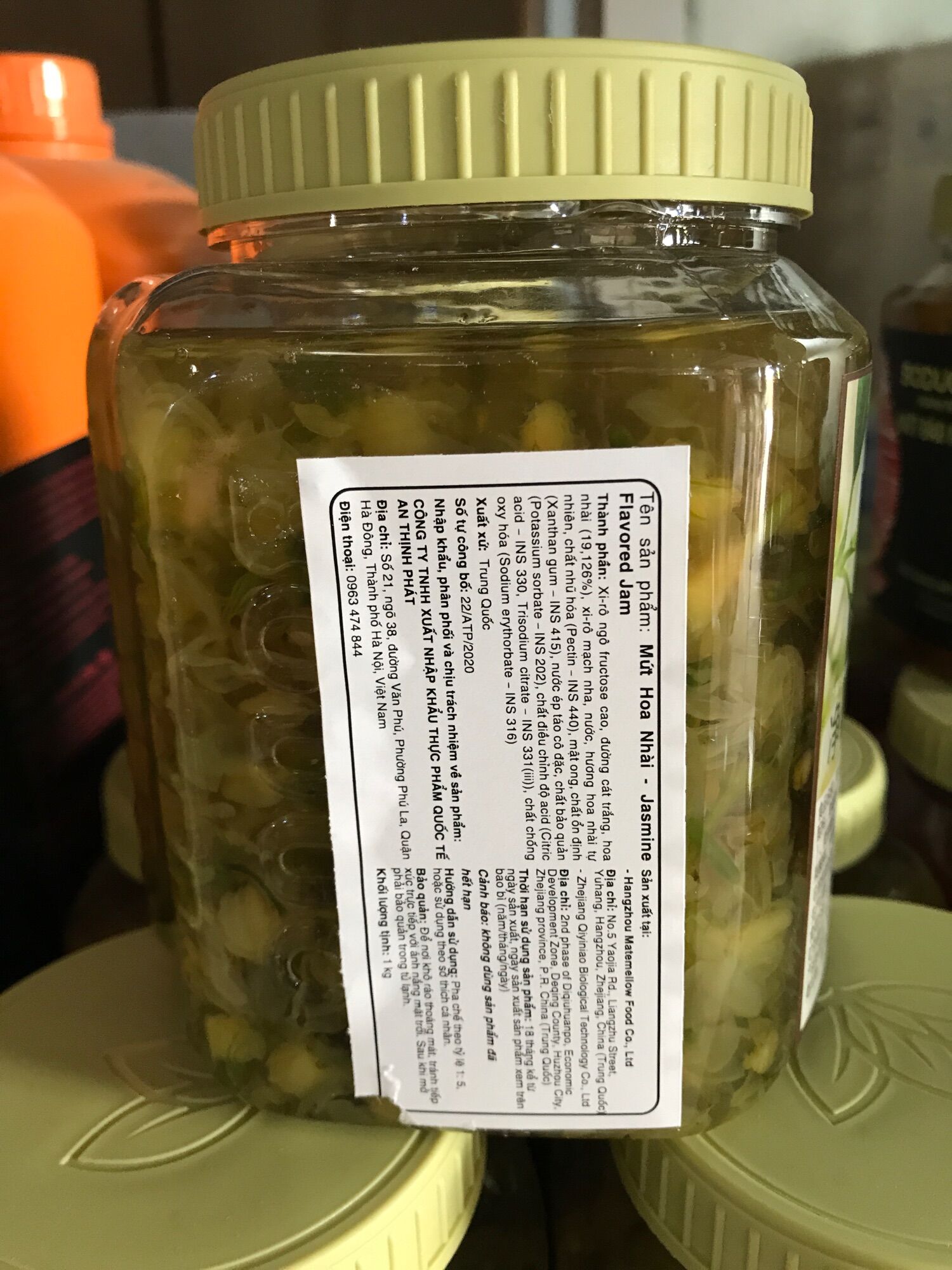 Mứt hoa nhài Boduo hộp 1kg