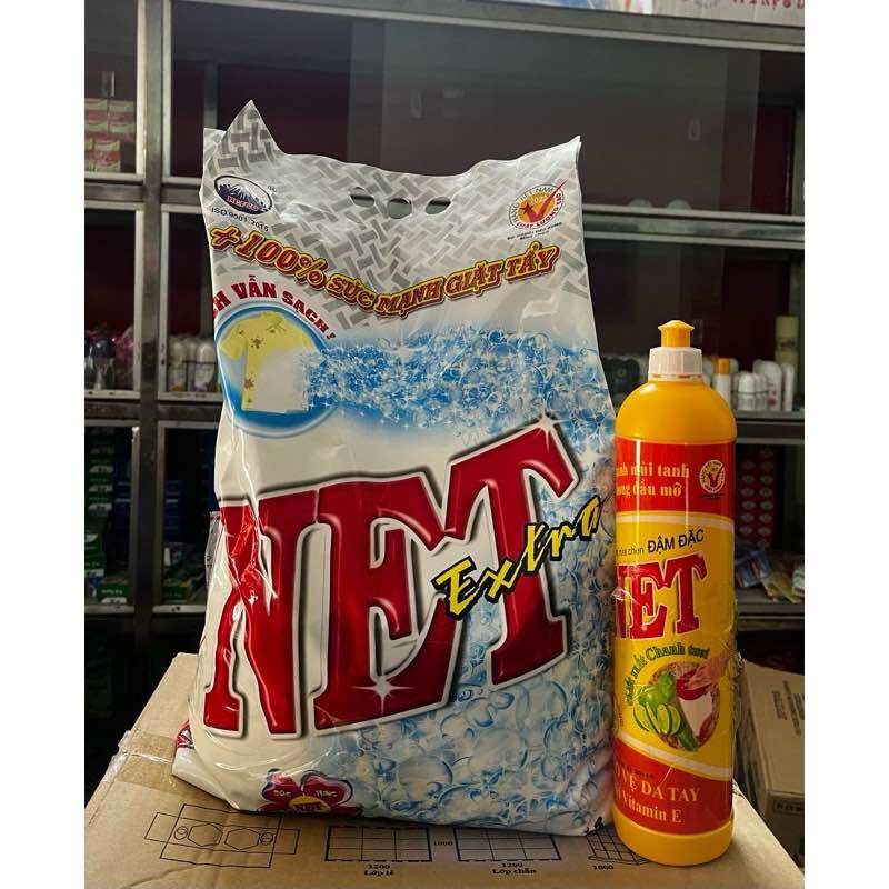 Bột giặt net 5.5kg tặng kèm rửa chén