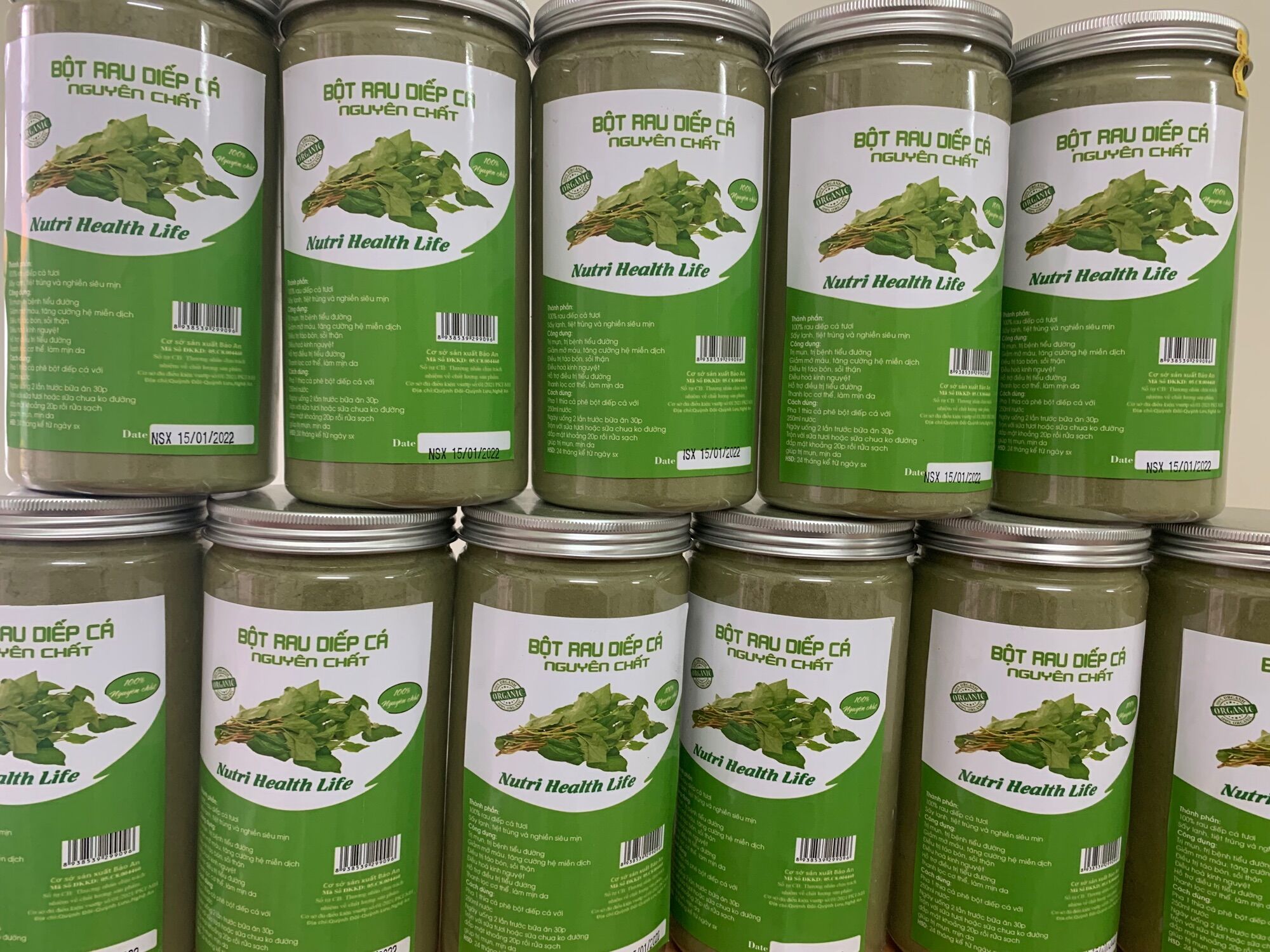 Bột diếp cá sấy lạnh hộp 500g