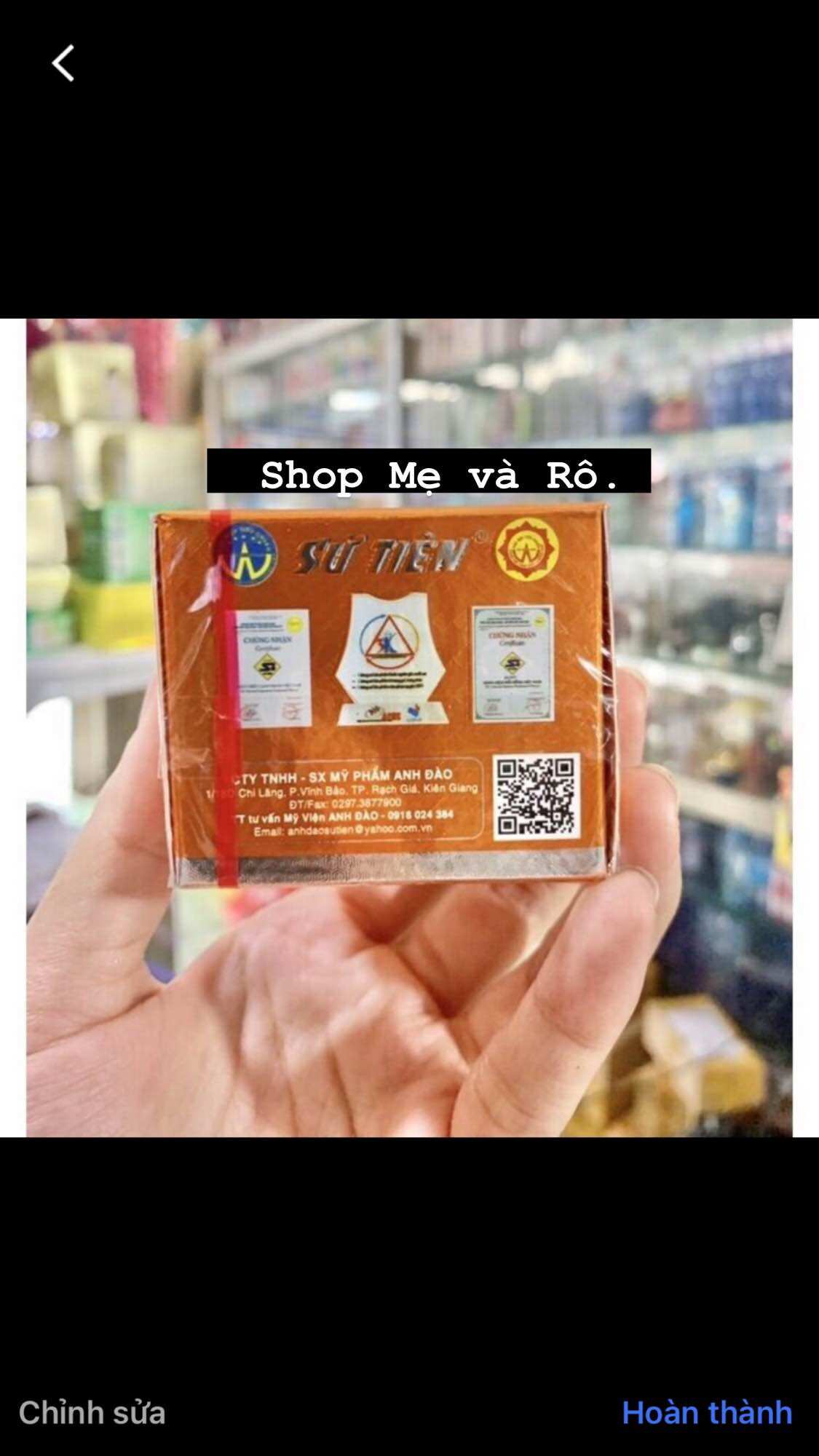 Kem sứ tiên cam dưỡng trắng da,ngừa lão hoá,ngừa mụn ,Thu nhỏ lỗ chân lông hủ 3g (chính hãng)