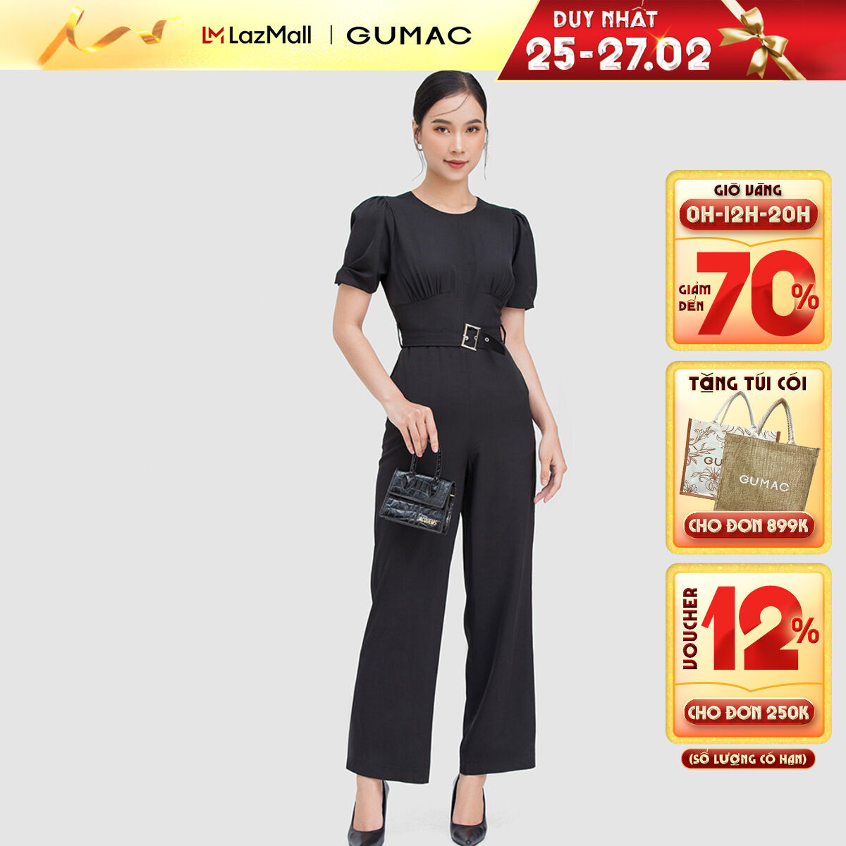 Jumpsuit nữ phối phụ kiện sang trọng dc05042 gumac
