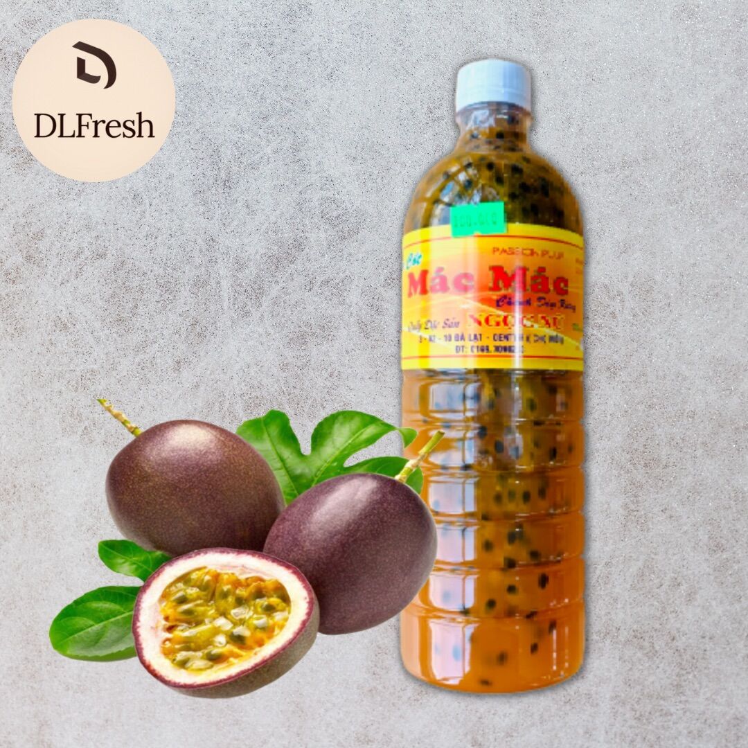 Nước cốt chanh dây có hạt dlfresh đặc sản đà lạt chai 1000ml