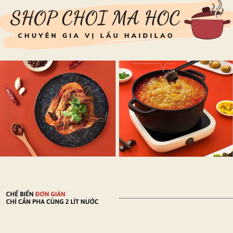 Gia vị lẩu Haidilao vị tôm cay