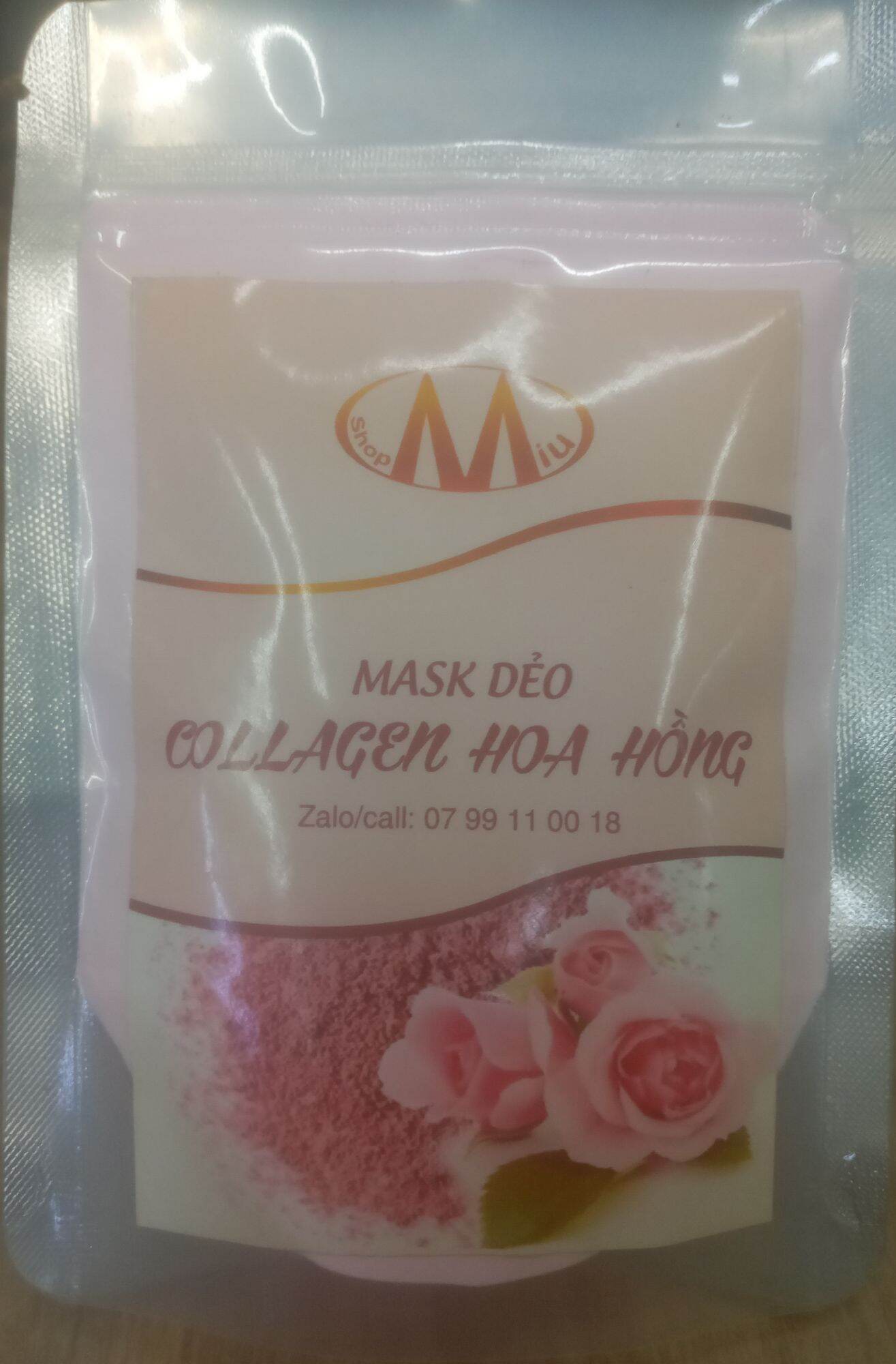 Mask dẻo collagen hoa hồng