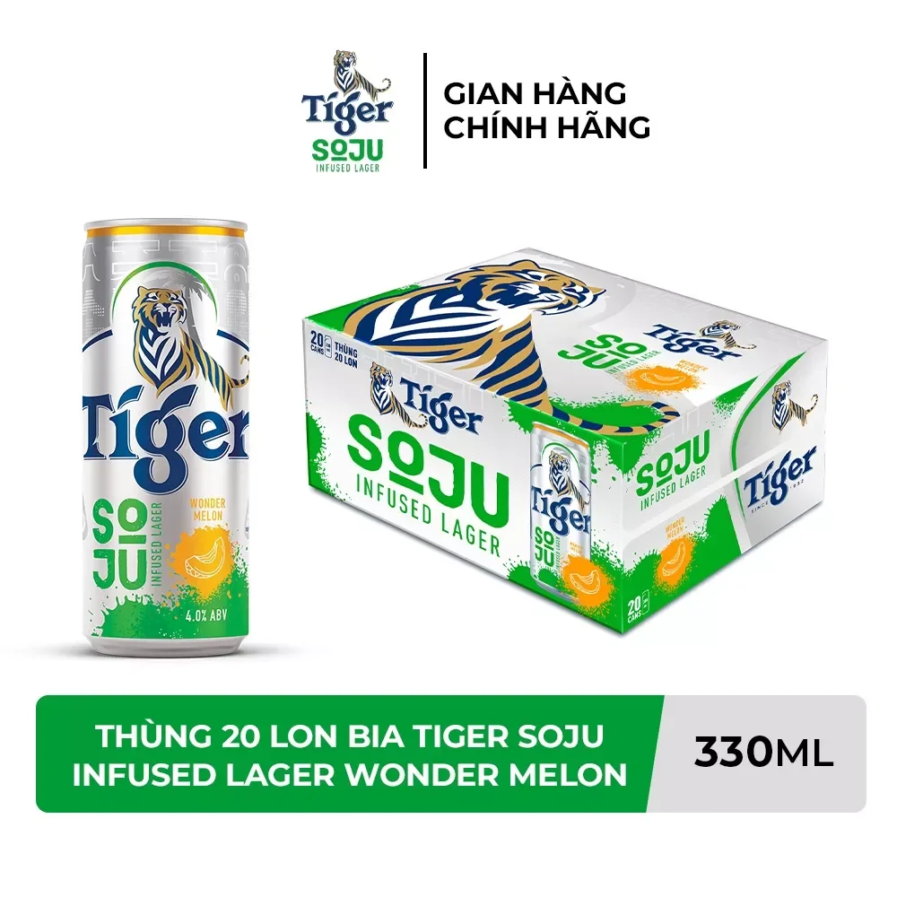 Tiger Soju Cheeky Plum vị dưa lưới