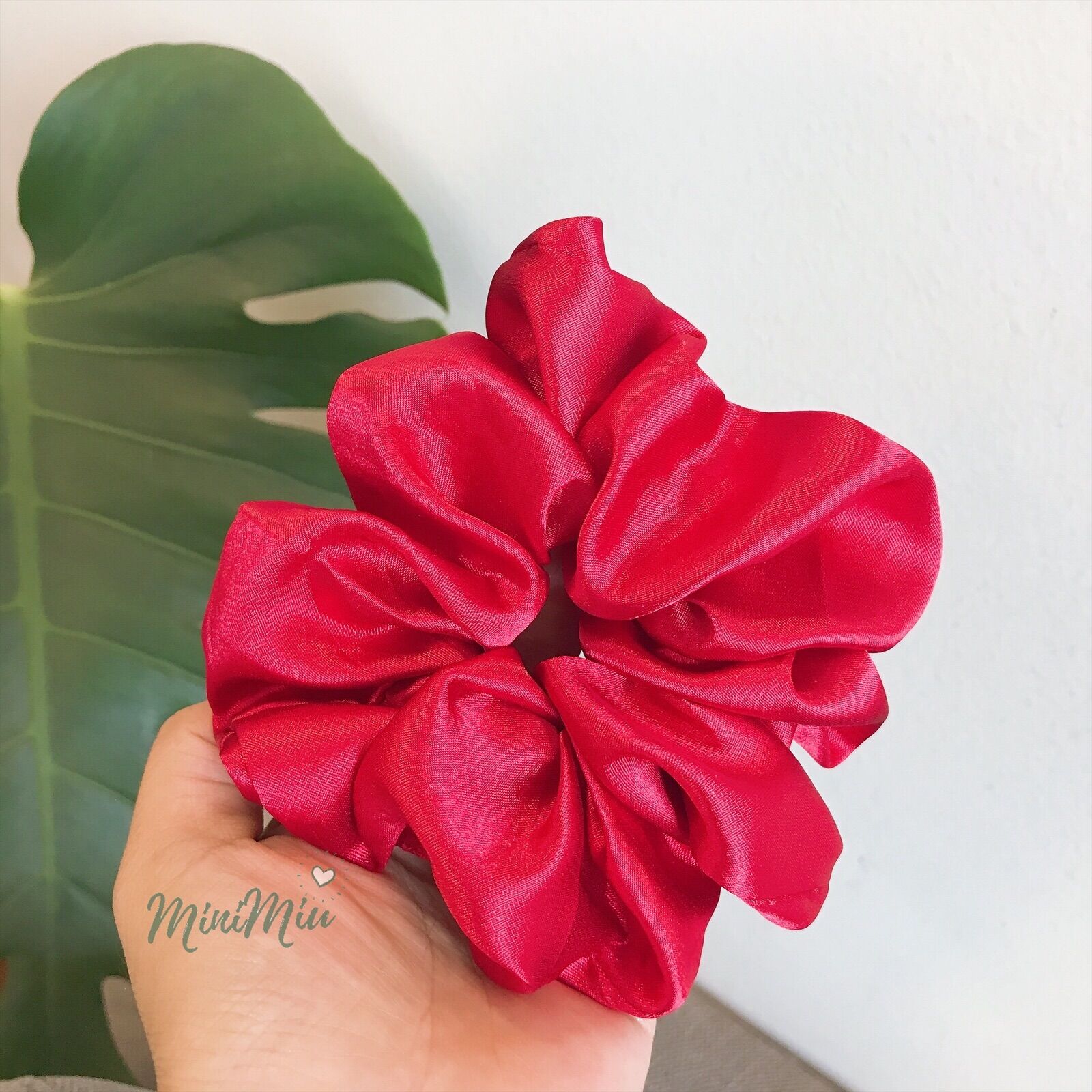 [HCM]Combo 10, 20, 30 dây cột tóc nữ, buộc tóc vải bản to Scrunchies handmade trơn phồng chất lụa, lụa satin, phi lụa cho bạn nữ và bé gái siêu cute CT26VA- MiniMiu