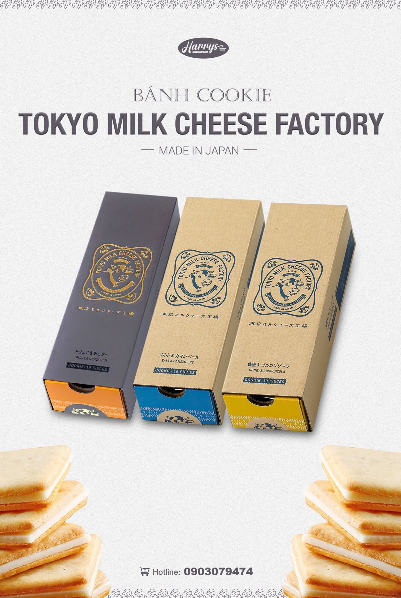 Bánh quy Tokyo Milk Cheese Factory Nhật Bản - hộp 10cái