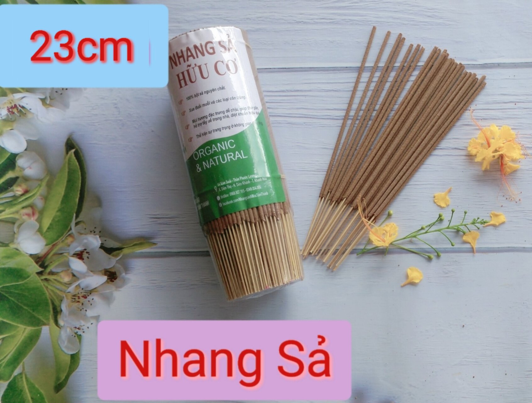 Nhang sả mộc tâm thanh - 23cm - 500gr