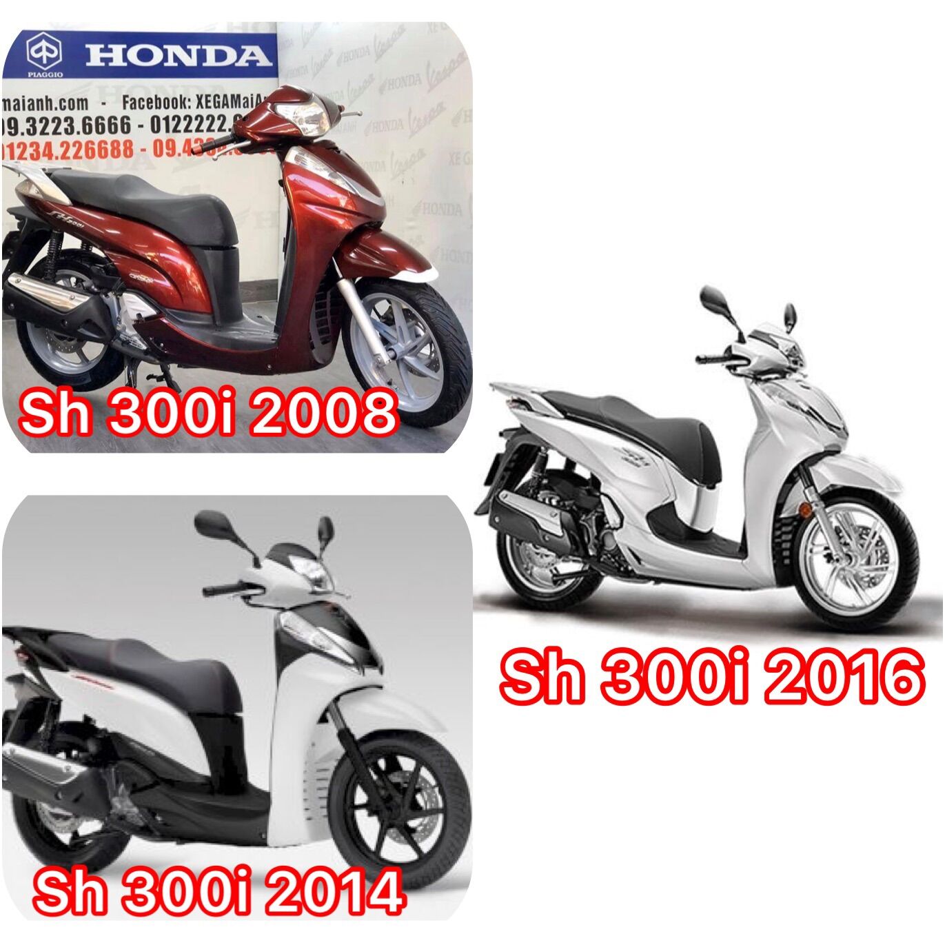 Bộ chén cổ Sh 300i 2008 - 2020 ( Hàng Nhập Chính Hãng Honda )