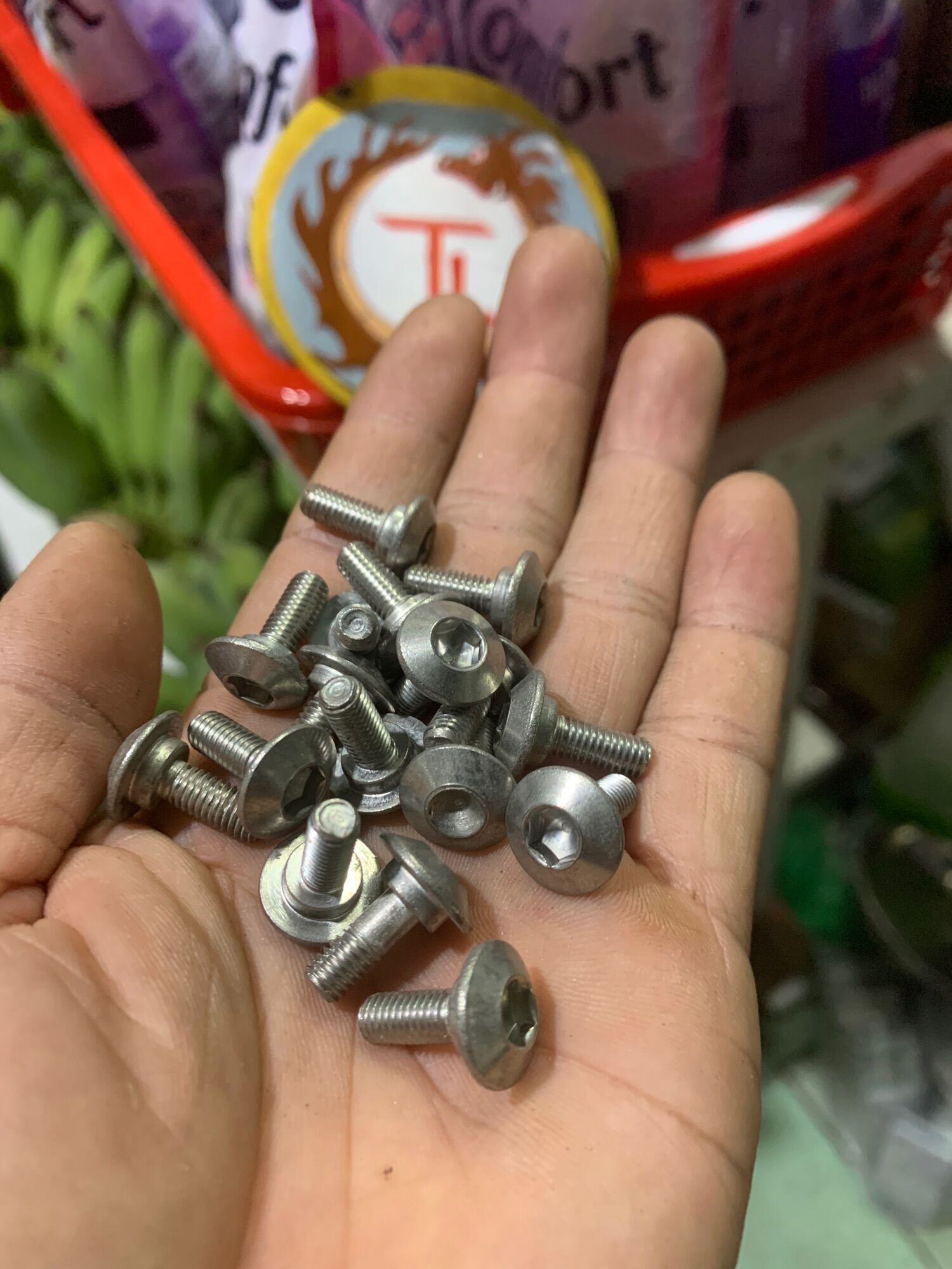Ốc 5ly inox lục giác dù