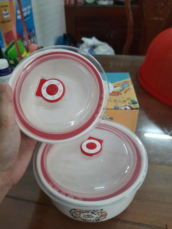 [13cm & 15cm] Bộ 2 thố sứ có nắp đậy