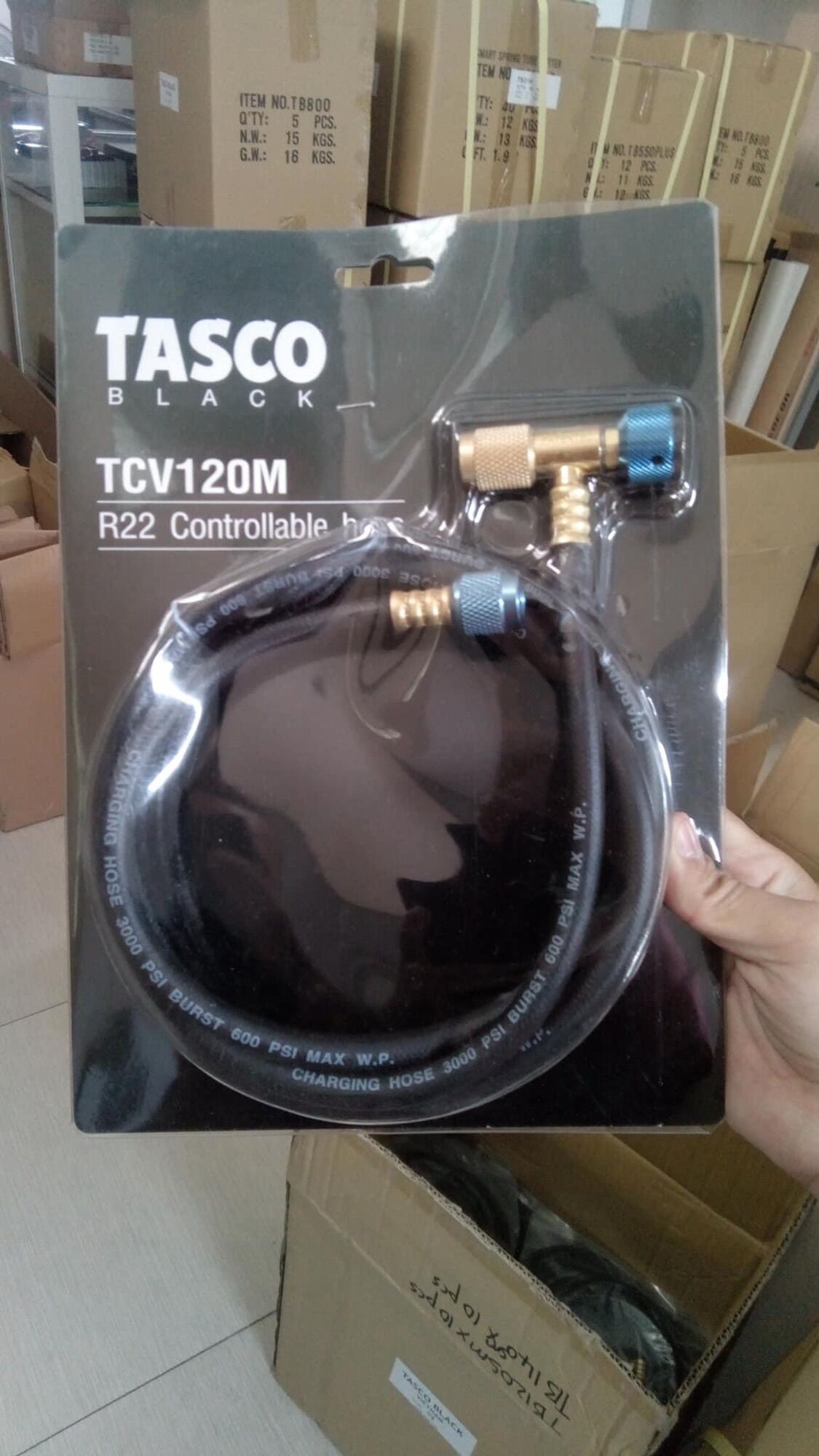 Dây nạp gas tích hợp van chống bỏng TCV120M