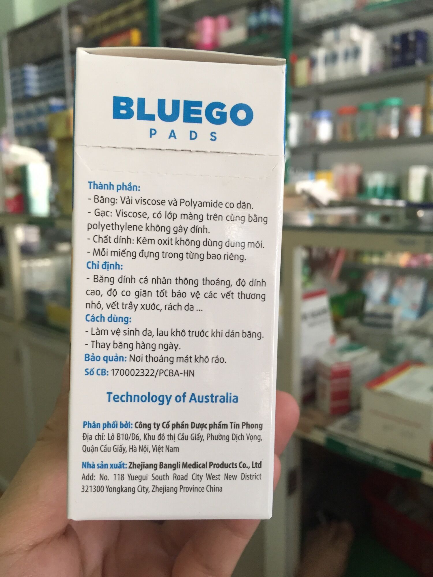 Bắng dính cá nhân Bluego