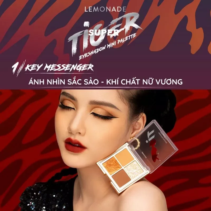 [HSD:12/2024]Bảng phấn mắt Lemonade SuperTiger Eyeshadow Mini Palette 8.8g