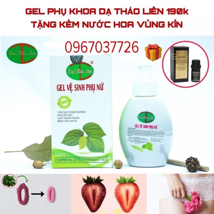 Tặng nước hoa vùng kín dung dịch vệ sinh phụ nữ, Gel rửa vệ sinh phụ nữ dạ Thảo liên