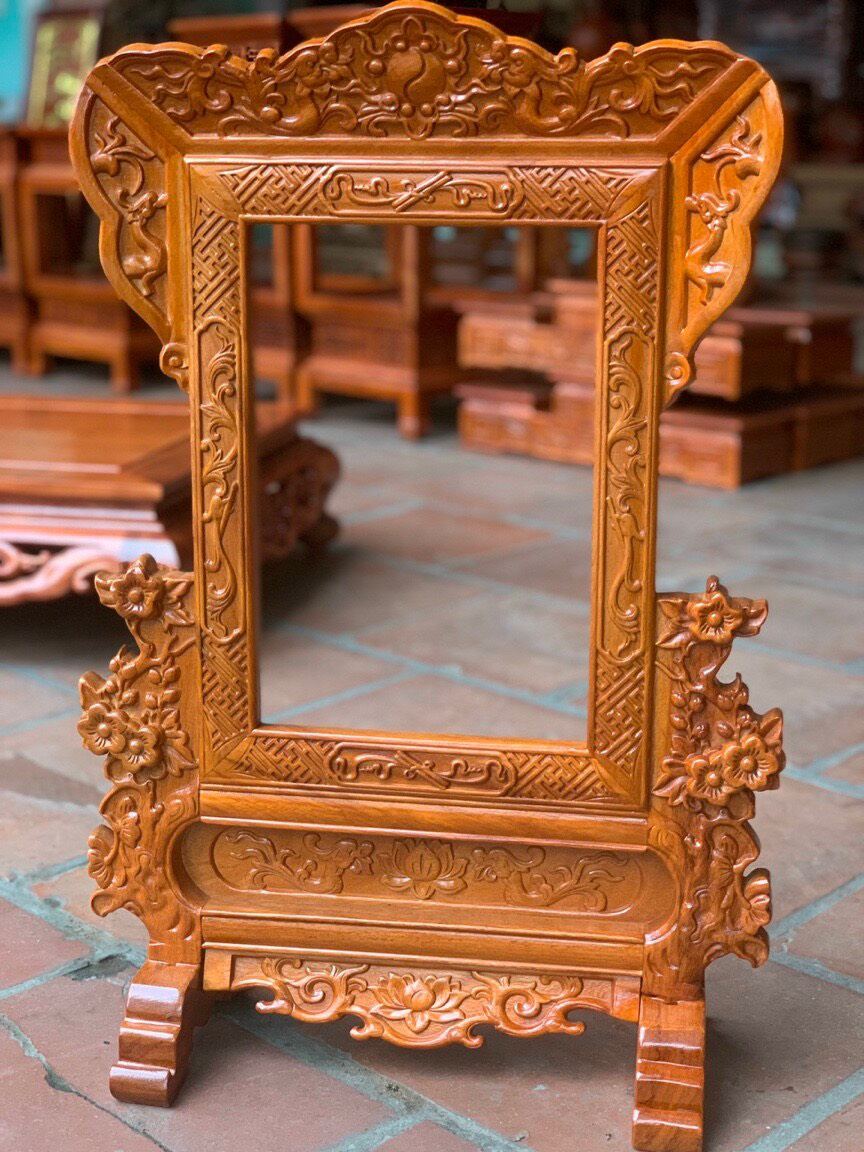 Khung ảnh thờ gỗ gõ 20x30cm