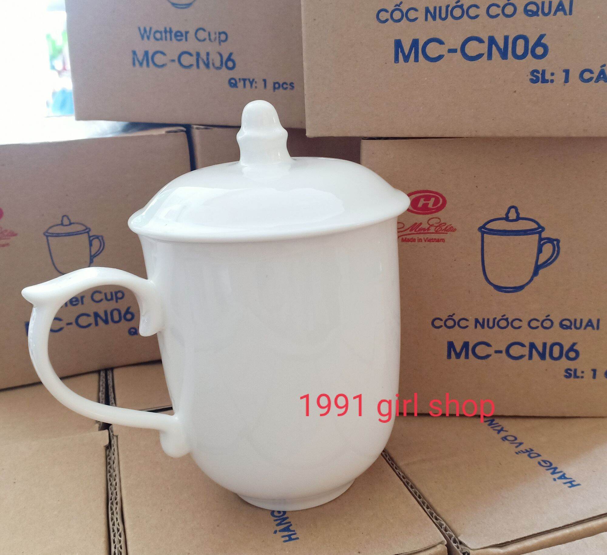 Ly sứ cao cấp Minh Châu có nắp