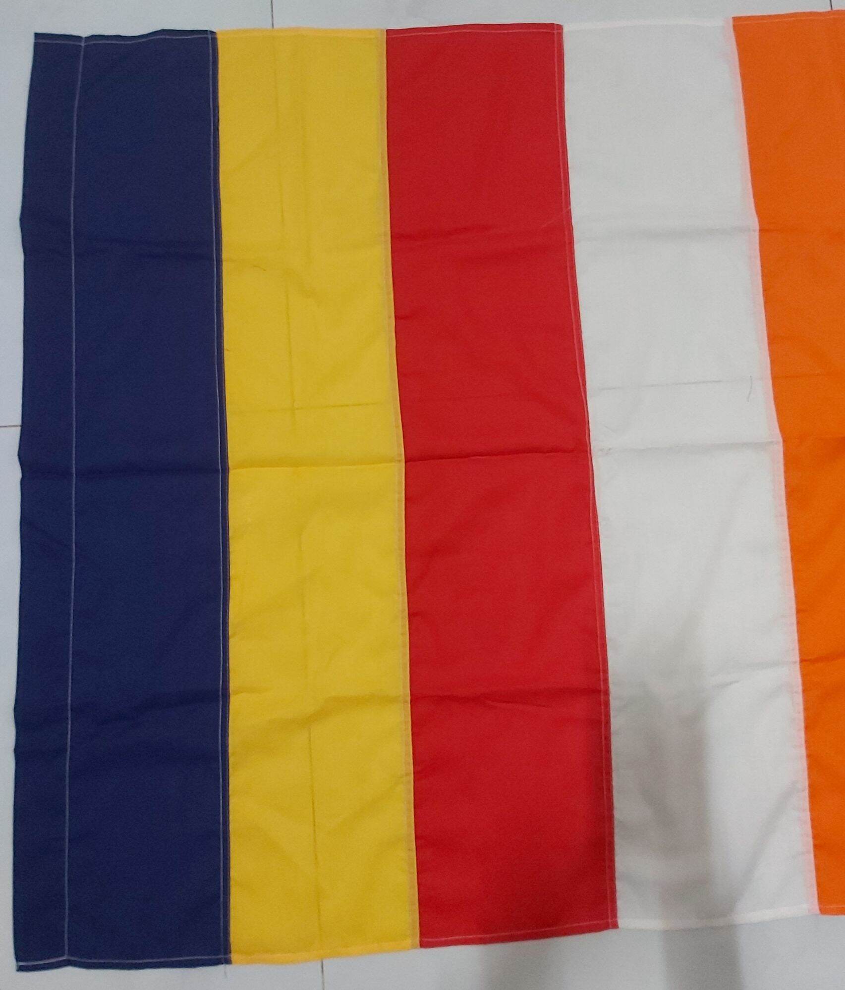 Cờ Phật giáo size 80x120 ( vải Kate)