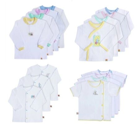 Áo sơ sinh tay ngắn, áo sơ sinh tay dài, áo sơ sinh cho bé trai và bé gái, chất liệu 100% cotton