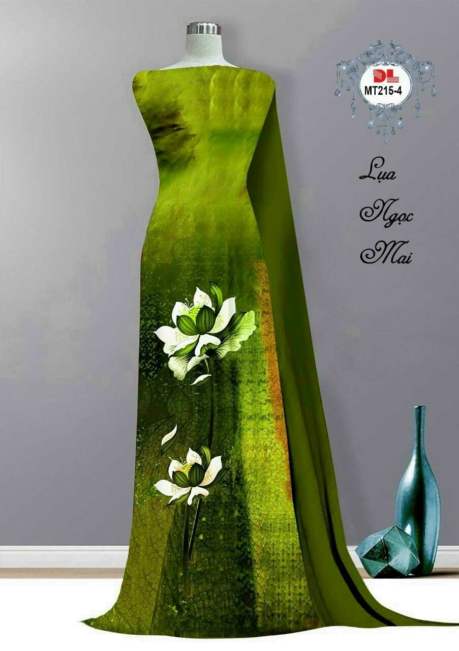 Vải áo dài hoa sen